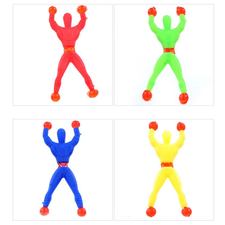 1 3 5 10pc Funny Flexible Climb Men Sticky Wall Toy Kids Toys Climbing Flip Plastic 4
