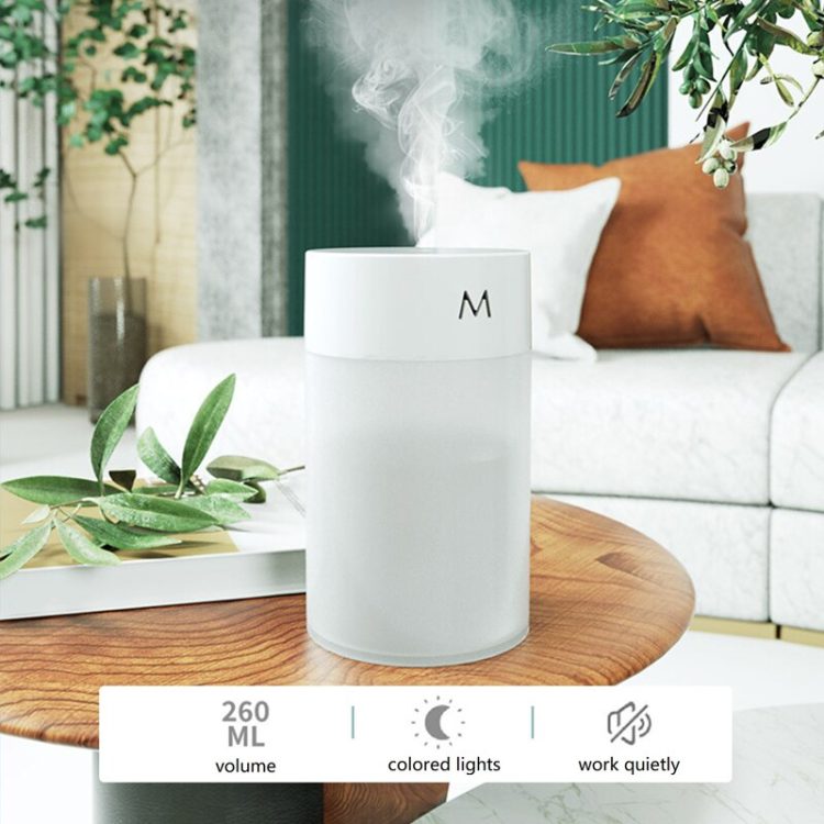 260ML Air Humidifier Ultrasonic Mini Aromatherapy Diffuser Portable Sprayer USB Essential Oil Atomizer LED Lamp for 1