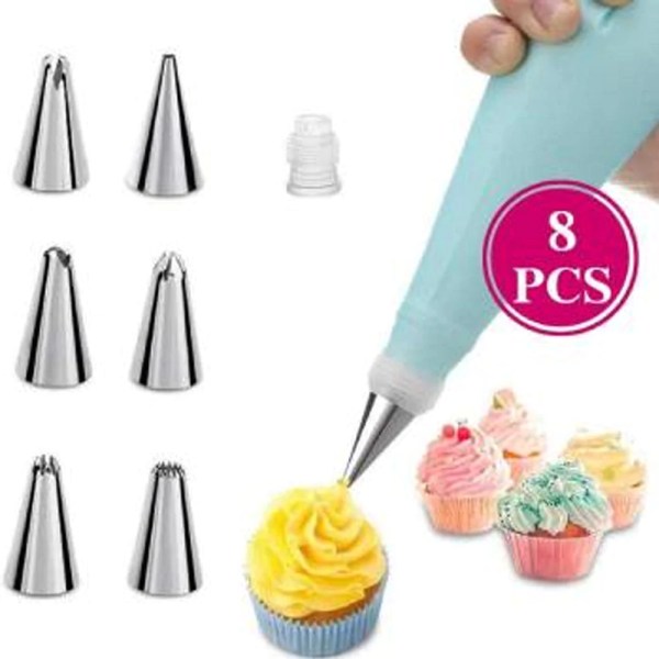 Piping Tips Set For Cake Cupcake Decorating, Stainless Steel Icing Piping  Nozzles, 9 Decorating Tips Pastry Tips Frosting Tips For Cream Rose Flower  Meringue Cookie Decoration, #,d66,4b,580,853,2d,,1a,2f, Baking Tools,  Kitchen Gadgets -