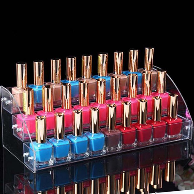 Acrylic Makeup Cosmetic 3 Layers Clear Acrylic Organizer Lipstick Jewelry Display Stand Holder Nail Polish Essential - Kourani Online - Kourani Online shopping in lebanon - online shopping lebanon