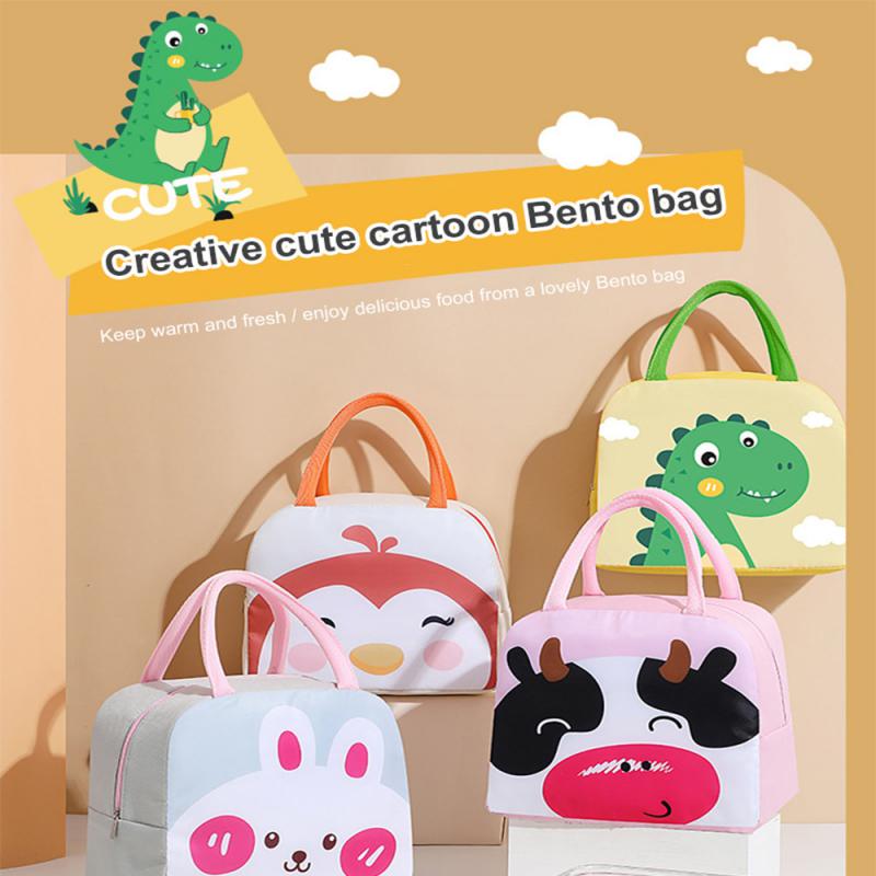 Children Lunch Bag Portable Cute Dinosaur Animals Waterproof Food Warmer Lunch Box Insulated Bag Kids School