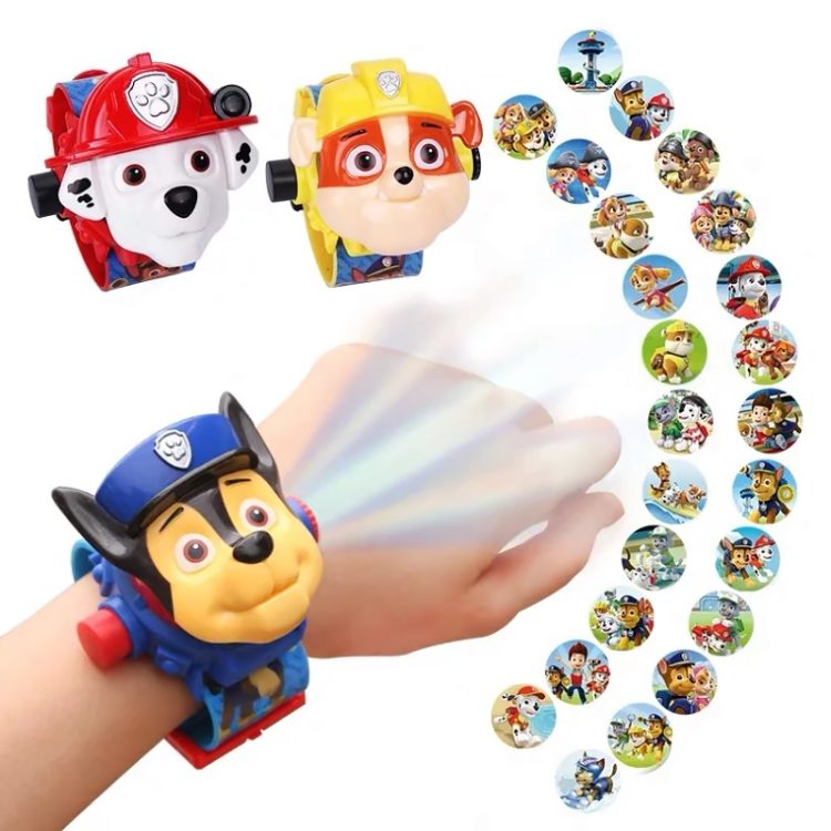 Paw Patrol Projection Digital Watch Time Develop Intelligence Learn Dog Chase Anime Figure Patrulla Canina Toys 2