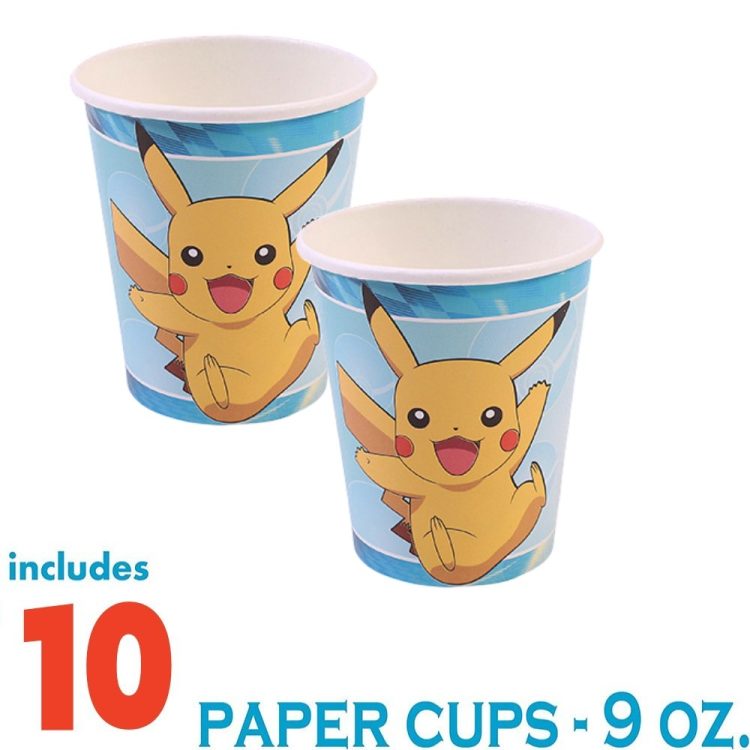 Pokemon Birthday Decorations Pikachu Party Decor Tableware Supplies Paper Napkin Plate Cup Set Happy Birthday Toys