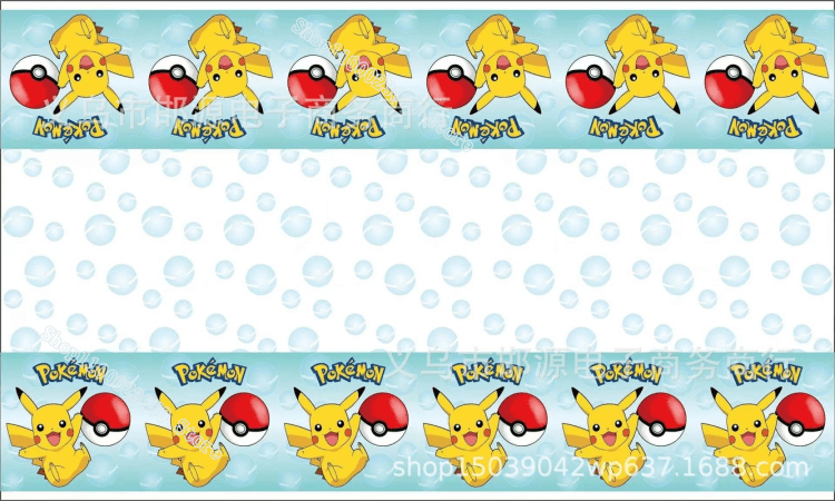 Pokemon Theme Birthday Decoration Suit Girl Boy Party Supplies Pikachu Balloon Plate Fork Knives Spoons Straw