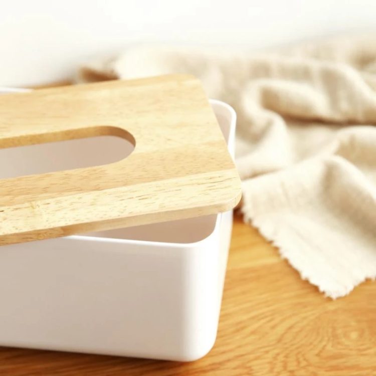 Wooden Tissue Box Napkin Holder Cover Toilet Paper Handkerchief Case Solid Simple Stylish Wood Home Car 2