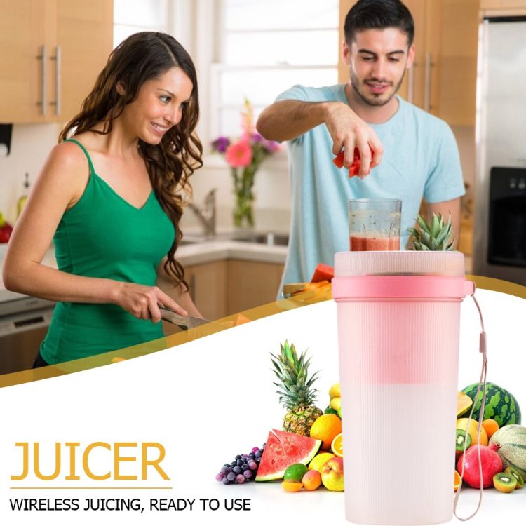 Juicer, Portable Blender Cup, Electric Blender Juicer, Electric Usb Juicer  Blender, Mini Blender, Portable Blender For Shakes And Smoothies, Juice,  Six Blades Great For Mixing, Kitchen Tools, Chrismas Gifts, Halloween Gifts  
