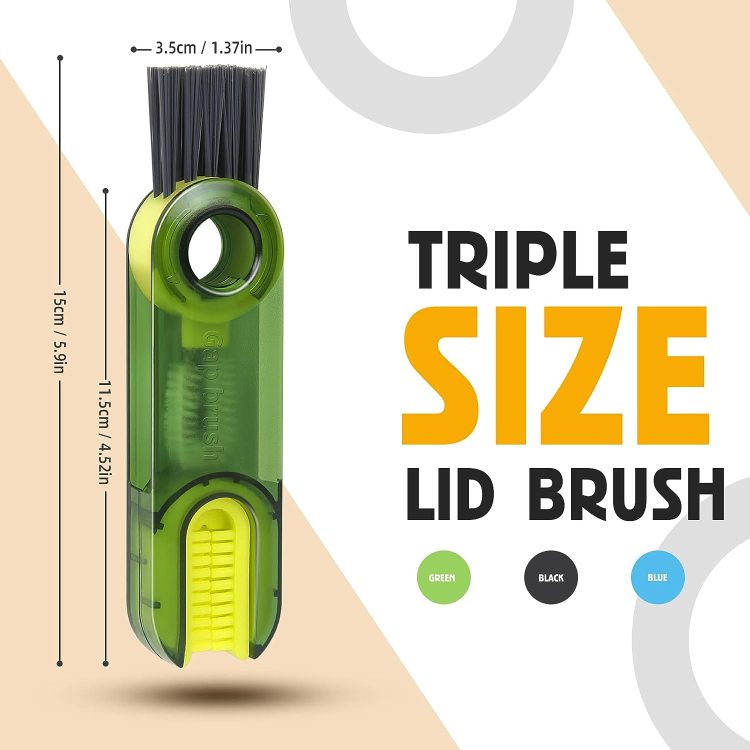 Tanfeine Bottle Brush, 3 in 1 Multipurpose Bottle Gap Cleaner Brush, 3Pcs  Multi-Functional Insulation Cup