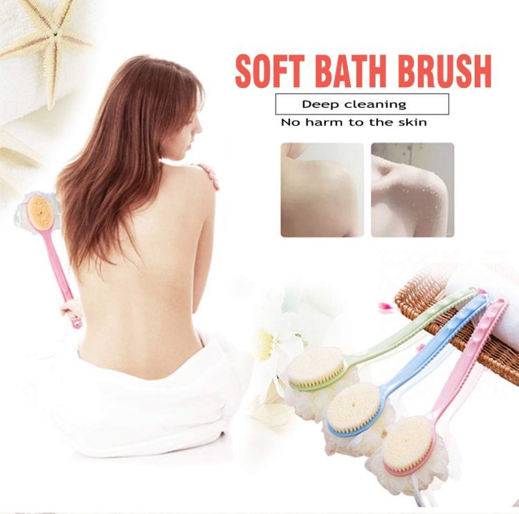 Back Brush Long Handle for Shower, Back Scrubber, Shower Brush for Body  with Soft Bristles, Exfoliation and Improved Skin Health Back Washer for  Men