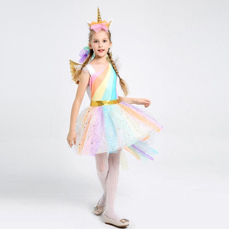 URAQT Licorne Costume pour Filles Princesse Licorne Liban