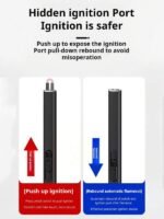 1pc Extended Ignitor Aromatherapy Candle Lighter - Portable Gas Stove Charging Lighter For Outdoor Camping BBQ Accessories With Windproof And Adjustable Flame - Image 7