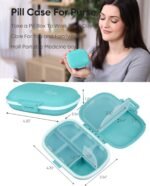 Daily Pill Organizer, 8 Compartments Portable Pill Case, Pill Box to Hold Vitamins, Cod Liver Oil, Supplements and Medication - Image 7