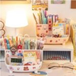 Kawaii Desktop Pen Holder Large-capacity Cute Stationery Storage Box Creative Cartoon Pencil Holder Ins Desk Organizer for Girls - Image 10