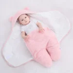 Baby Sleeping Bag Ultra Soft Fluffy Fleece Newborn Receiving Blanket Infant Boys Girls ClothesSleeping Nursery Wrap 4.webp