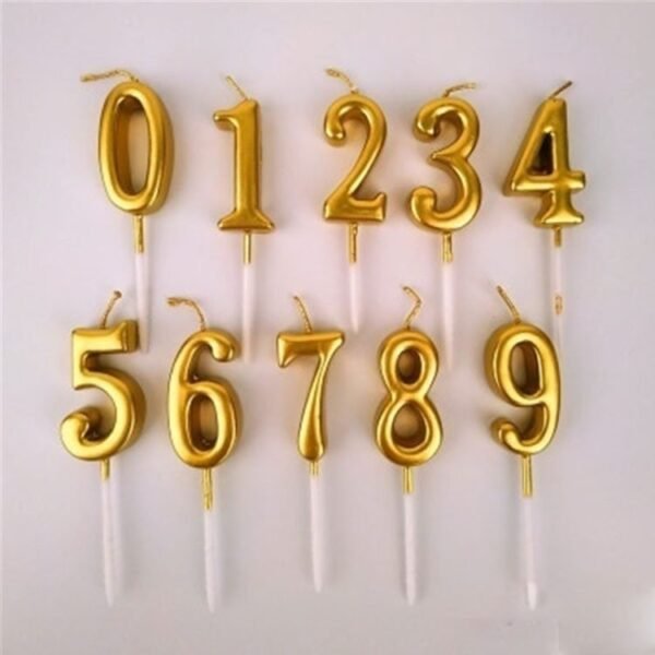 0 9 Birthday Supplies DIY Decoration Home Decor Birthday Decor Party Supplies Cake Candle Golden Number.jpg