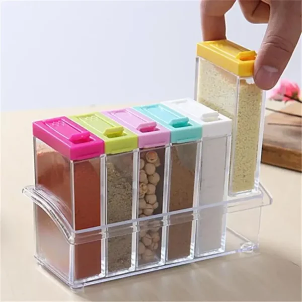 hz4z6Pcs Spice Shaker Jars W Tray Sealed Storage Bottle Seasoning Box Container Case for BBQ Cooktop scaled 1 1.webp