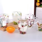 Insulated Flower Glass Mug