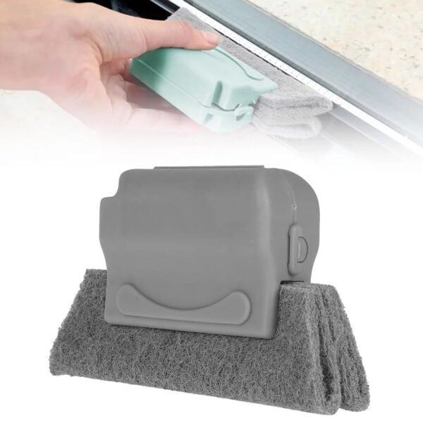 Window Frame Groove, Door Track Cleaning Brush | Small Handheld Crevice Cleaner Tool with Scrubbing Pads for Sliding Doors, Air Vents, Shutters, Slots - Remove Dust, Dirt