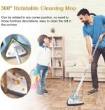 360 Degree Rotatable Multifunctional Triangle Mop, Adjustable Chenille Microfiber Mop Triangular Cleaning Supplies for Dust Wall Glass, Floor, Wall, Gap, Corner, Car Wash - Image 10