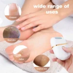 Electric Foot File & Callus Remover – Rechargeable Pedicure Tool with 2 Speeds and 3 Interchangeable Grinding Heads - Image 6