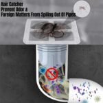 Hair Catcher Shower Drain Cover,4"X4" Disposable Hair Stopper Mesh Stickers,Bathtub Hair Catcher for Drain,Shower Floor Cover Square,Bathroom,Laundry, Bathtub (10PCS) - Image 4