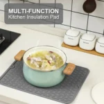 Silicone Dish Drying Mat - Non-Slip Silicone Mat Easy Clean Drying Mat Large Heat-Resistant Dish Drainer Mat for Kitchen Counter, Sink, Refrigerator or Drawer Liner - Image 2