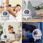Space Capsule Air Humidifier, USB Ultrasonic Cool Air Mist Humidifiers with Led Light, 220ML Mini Portable Astronaut Humidificador Water Diffuser for Baby Bedroom - Image 3