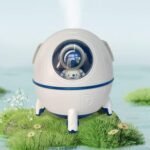 Space Capsule Air Humidifier, USB Ultrasonic Cool Air Mist Humidifiers with Led Light, 220ML Mini Portable Astronaut Humidificador Water Diffuser for Baby Bedroom - Image 6