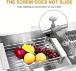 Drain Rack, Telescopic Draining Basket, Kitchen Basket, Restaurant Dish Rack, Retractable Sink Shelf, Suitable for Rectangular Sink - Image 3