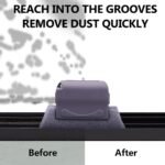 Window Frame Groove, Door Track Cleaning Brush | Small Handheld Crevice Cleaner Tool with Scrubbing Pads for Sliding Doors, Air Vents, Shutters, Slots - Remove Dust, Dirt - Image 4