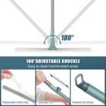 50 cm Multifunctional Magic Broom Floor Squeegee with Long Handle Adjustable and Silicone Strips, Floor Washer with 180 Degree Rotating Squeegee Broom for Cleaning Floor, Bathroom, Kitchen - Image 8