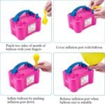 Electric Inflator Double Hole Inflatable Balloon Pump Machine Birthday Party Arch Decor Fast Aerated Tool Ballons Accessories / KM-1 - Image 2