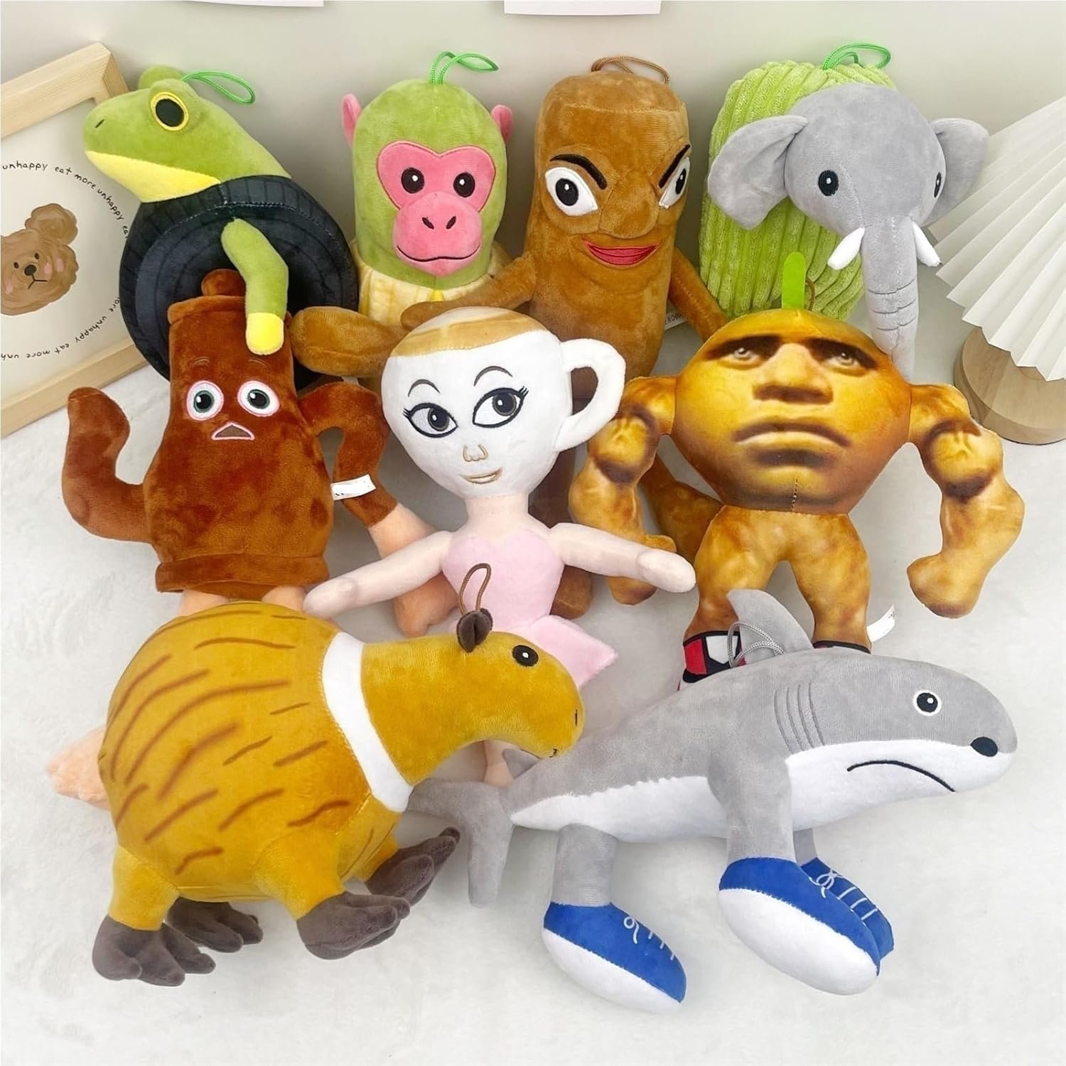 71MGcp7WvQL._AC_SL1500_.jpg Italian Brainrot Plush, Cuddly Soft Stuffed Animal Doll Tung Tung Sahur Funny Plushie Toy Gift for Kids Teens Boys - Image 1