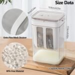 Greek Yogurt Maker, Greek Yoghurt Maker, Washable Strainer, Fine Mesh Homemade Yoghurt Strainer with Lid for Work, Travel, Picnic, Breakfast, 1100 ml - Image 2