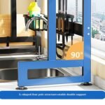 Mugath Over The Sink Dish Drainer Drying Rack, (85 Cm) 2 Tier Adjustable Height Large Dish Racks with Cover Over The Counter Metal Dish Drying Rack for Kitchen Sink Shelf (Cabinet Dish Rack) - Image 4