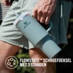 Stanley Quencher H2.0 Flowstate Tumbler 1.2L - 11 Hours Cold - 48 Hours With Ice - Drinking Bottle With Straw, Handle And Lid - Dishwasher Safe - Thermos Cup For Cold Drinks - Image 14