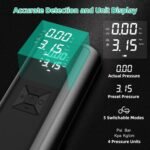 Portable Air Pump, 150 PSI Cordless Car Tires Air Pump with Digital Pressure Gauge, Electric Tire Pump, Rechargeable Air Pump with Emergency Light for Car, Bike, Motor, Balls - Image 7