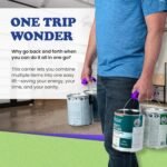 Click & Carry Grocery Bag Holder & Plastic Bag Carrier With Gel Padded Handle - Hands-Free Shopping Assistant for Multiple Bags, Paint Cans & Luggage - 100lb Capacity, As Seen on Shark Tank - Image 5