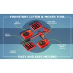 Furniture Lifter Tool Easy Mover Appliance Roller Lifter Moving System with 4 Wheel Sliders Lifter Kit for Moving - Image 9