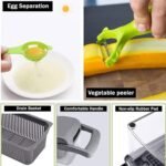 Super and Professional Multifunctional Vegetable Cutter Food Cutter Potato Cutter, Egg Separator Slicer - Image 10