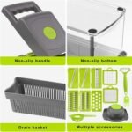 Super and Professional Multifunctional Vegetable Cutter Food Cutter Potato Cutter, Egg Separator Slicer - Image 14