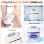 Electric Foot File & Callus Remover – Rechargeable Pedicure Tool with 2 Speeds and 3 Interchangeable Grinding Heads - Image 5