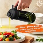 2 in 1 Glass Oil Sprayer & Dispenser,16oz/470ml Olive Cooking, Air Fryer, and Salad, for Kitchen Gadgets and Air Fryer Accessories - Image 3