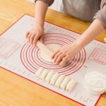 Silicone Baking Mat 60 x 40 cm with Dimensional and Non-Stick Coating + 40 cm Non-Stick Polyethylene Rolling Pin for Pastry Rolls