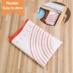 Silicone Baking Mat 60 x 40 cm with Dimensional and Non-Stick Coating + 40 cm Non-Stick Polyethylene Rolling Pin for Pastry Rolls - Image 5
