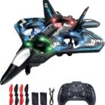 JoyRapt Drones for Kids Foam RC Plane, Remote Control Airplane | Toys and Gifts for 6 8 10 Years Old Boys, Jet Helicopter Drones with LED Lights 360° Flip