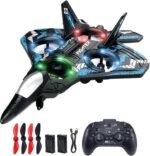 JoyRapt Drones for Kids Foam RC Plane, Remote Control Airplane | Toys and Gifts for 6 8 10 Years Old Boys, Jet Helicopter Drones with LED Lights 360° Flip