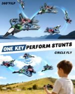 JoyRapt Drones for Kids Foam RC Plane, Remote Control Airplane | Toys and Gifts for 6 8 10 Years Old Boys, Jet Helicopter Drones with LED Lights 360° Flip - Image 3
